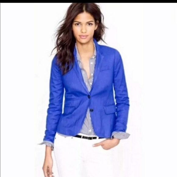 J. Crew Jackets & Blazers - J Crew Schoolboy Blue Blazer Size 6